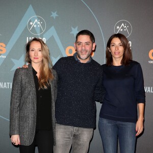 Audrey Lamy, Manu Payet, Aure Atika pour le film "Tout pour être heureux" lors du 19e Festival International du film de Comédie de l'Alpe d'Huez, le 15 janvier 2016.