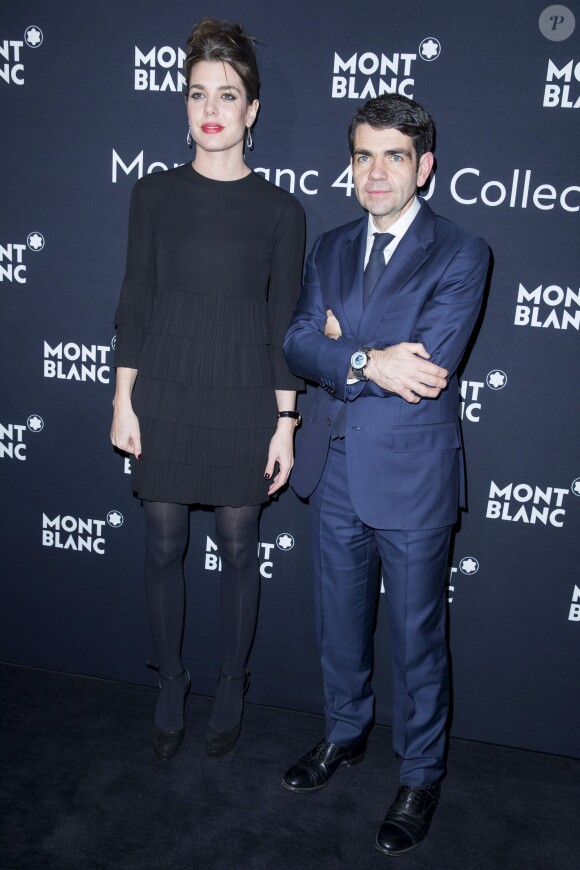 Charlotte Casiraghi et Jérôme Lambert (CEO de Montblanc) - Photocall du dîner Montblanc pour le SIHH (Salon International de la Haute Horlogerie) à Genève, le 18 janvier 2016. © Olivier Borde/Bestimage