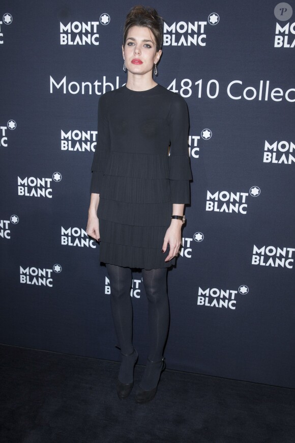 Charlotte Casiraghi - Photocall du dîner Montblanc pour le SIHH (Salon International de la Haute Horlogerie) à Genève, le 18 janvier 2016. © Olivier Borde/Bestimage
