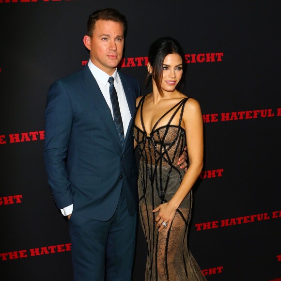 Channing Tatum et sa femme Jenna Dewan à la première de ‘The Hateful Eight' à Hollywood, le 7 décembre 2015