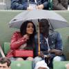Mamadou Sakho et son épouse Majda à Roland-Garros, le 31 mai 2015 à Paris