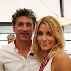 Patrick Dempsey et sa femme Jillian Fink lors de la coupe Porsche pendant le Grand Prix de Formule 1 de Hockenheimring le 18 juillet 2014