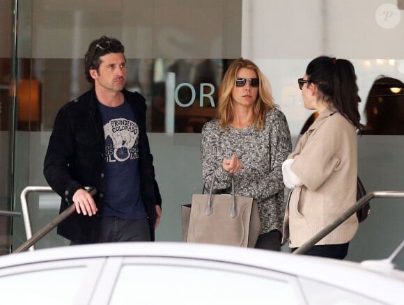 Exclusif - Patrick Dempsey et sa femme Jilian font du shopping à West Hollywood, le 19 février 2013.