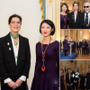 La princesse Caroline de Hanovre a reçu le 21 janvier 2016 à Paris les insignes de commandeur de l'ordre des Arts et des Lettres des mains de la ministre de la Culture et de la Communication, Fleur Pellerin, en présence de ses enfants Andrea, Charlotte et Pierre Casiraghi et la princesse Alexandra de Hanovre.