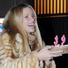 Michelle Hunziker quitte le restaurant Trussardi à Milan où elle vient de fêter son 39e annviersaire en famille, le 23 janvier 2016.