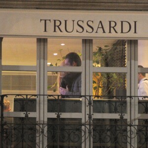 Michelle Hunziker a fêté son 39ème anniversaire au restaurant Trussardi à Milan, entourée de son mari Tomaso et de leurs amis et famille. Le 23 janvier 2016.