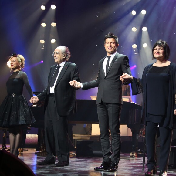 Exclusif - Natalie Dessay, Michel Legrand, Maurane et Vincent Niclo - Concert "Michel Legrand invite Vincent Niclo" au Palais des Congrès à Paris, le 21 Janvier 2016. ©Denis Guignebourg/Bestimage