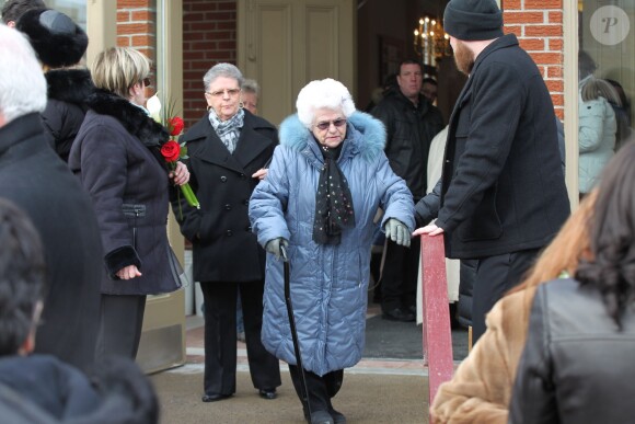 Obsèques de Daniel Dion, frère de Céline Dion, en présence de la famille et des amis en l'église Saints-Simon-et-Jude à Charlemagne, le 25 janvier 2016. © Eric Yainiri / Bestimage