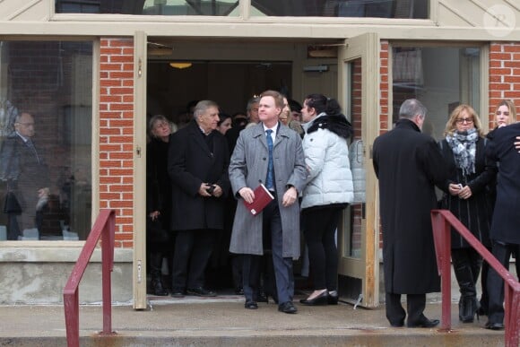 Obsèques de Daniel Dion, frère de Céline Dion, en présence de la famille et des amis en l'église Saints-Simon-et-Jude à Charlemagne, le 25 janvier 2016. © Eric Yainiri / Bestimage