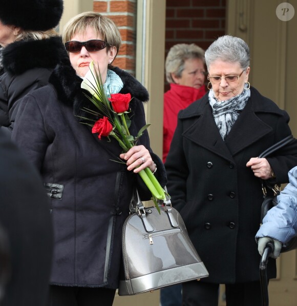 Obsèques de Daniel Dion, frère de Céline Dion, en présence de la famille et des amis en l'église Saints-Simon-et-Jude à Charlemagne, le 25 janvier 2016. © Eric Yainiri / Bestimage