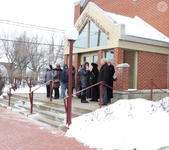 Obsèques de Daniel Dion, frère de Céline Dion, en présence de la famille et des amis en l'église Saints-Simon-et-Jude à Charlemagne, le 25 janvier 2016. © Eric Yainiri / Bestimage