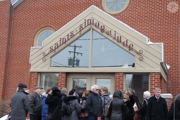 Obsèques de Daniel Dion, frère de Céline Dion, en présence de la famille et des amis en l'église Saints-Simon-et-Jude à Charlemagne, le 25 janvier 2016. © Eric Yainiri / Bestimage