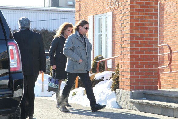 Obsèques de Daniel Dion, frère de Céline Dion, en présence de la famille et des amis en l'église Saints-Simon-et-Jude à Charlemagne, le 25 janvier 2016. © Eric Yainiri / Bestimage