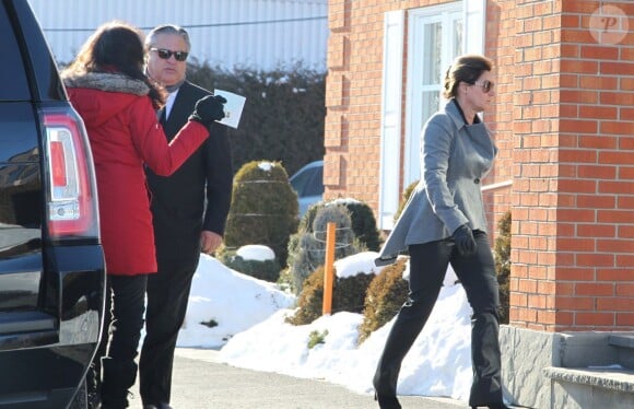 Obsèques de Daniel Dion, frère de Céline Dion, en présence de la famille et des amis en l'église Saints-Simon-et-Jude à Charlemagne, le 25 janvier 2016. © Eric Yainiri / Bestimage