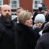 Claudette Dion - Obsèques de Daniel Dion, frère de Céline Dion, en présence de la famille et des amis en l'église Saints-Simon-et-Jude à Charlemagne, le 25 janvier 2016. © Eric Yainiri / Bestimage