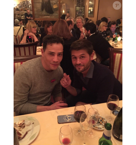 Soirée des Grosses Tetes à Paris, le 25/01/16. Steevy Boulay et Christophe Beaugrand