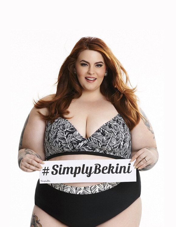 Tess Holiday pose en bikini pour la marque spécialisée en grandes tailles Simply Be à New York le 4 juin 2015.