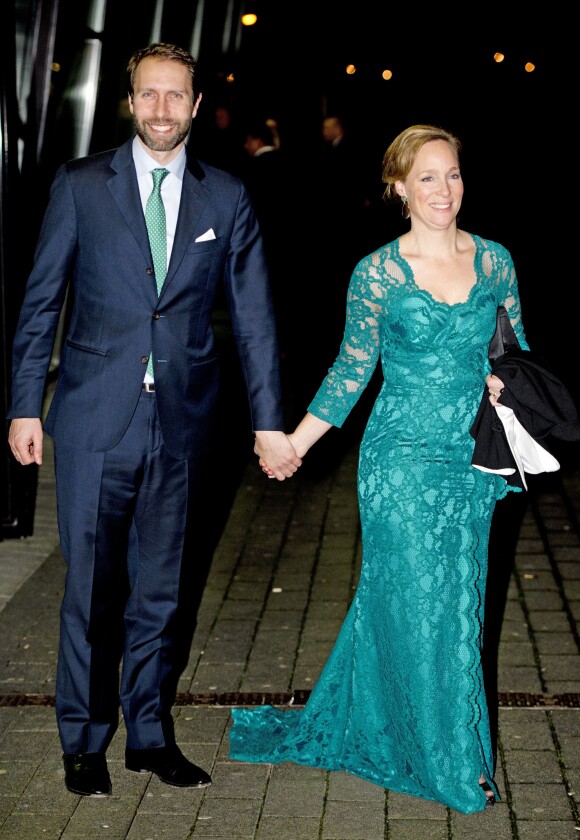 La princesse Margarita de Bourbon-Parme et Tjalling ten Cate lors d'une soirée célébrant les 33 ans de règne de Beatrix des Pays-Bas le 1er février 2014 à Rotterdam.