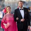 La princesse Margarita de Bourbon-Parme et son mari Tjalling ten Cate à Amsterdam le 30 avril 2013 lors des célébrations du couronnement du roi Willem-Alexander des Pays-Bas.