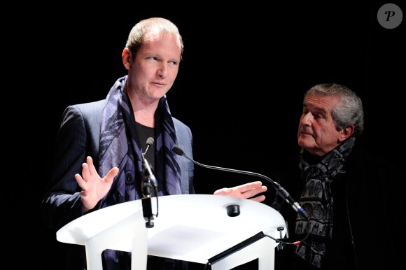 Francois-Eudes Chanfrault et Claude Lelouch lors de la cérémonie de clôture du 23e Festival International du Film Fantastique de Gérardmer, le 31 Janvier 2016.