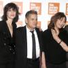Jane Birkin et sa fille Charlotte Gainsbourg, avec Dennis Lim et Joe Dallessandro, à la rétrospective intitulée Jane and Charlotte Forever qui se déroule jusqu'au dimanche 7 février à la Film Society of Lincoln Center de New York le 29 janvier 2016.