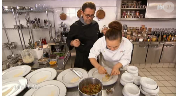 Michel Sarran et Joy-Astrid dans Top Chef 2016, le lundi 1er février 2016, sur M6