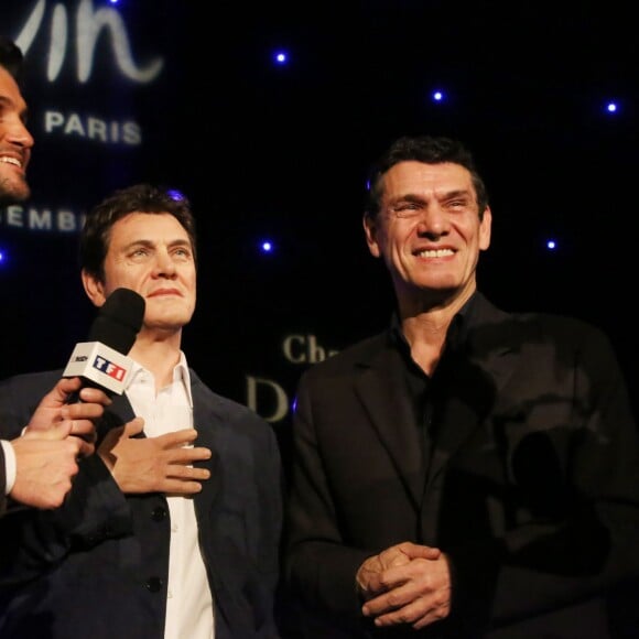 Exclusif - Christophe Beaugrand et Marc Lavoine - Inauguration de la statue de cire de MArc Lavoine au Musée Grévin à Paris le 1er février 2016. ©Denis Guignebourg/Bestimage