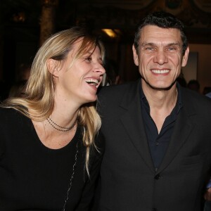 Marc Lavoine avec sa femme Sarah - Inauguration de la statue de cire de Marc Lavoine au Musée Grévin à Paris le 1er février 2016. ©Denis Guignebourg/Bestimage