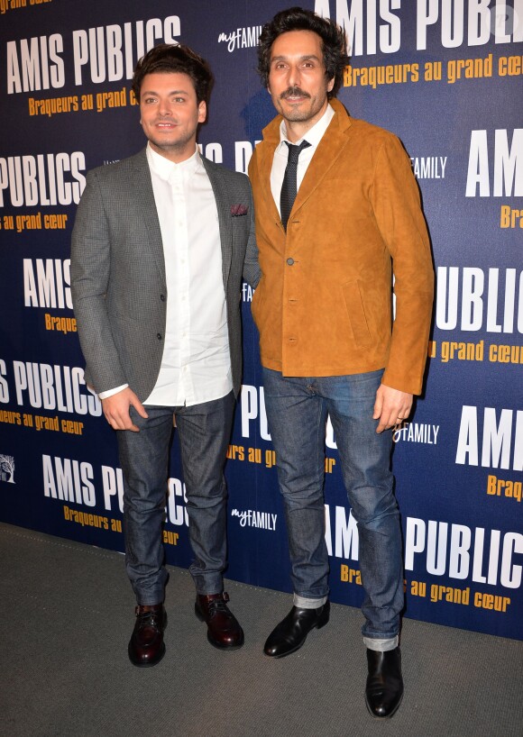 Kev Adams et Vincent Elbaz - Avant-première du film "Amis Publics" au cinéma UGC Normandie à Paris, le 1er février 2016. © Veeren/Bestimage