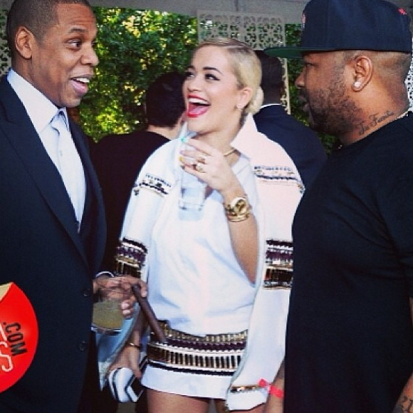 Jay Z, Rita Ora et The-Dream. Janvier 2014.