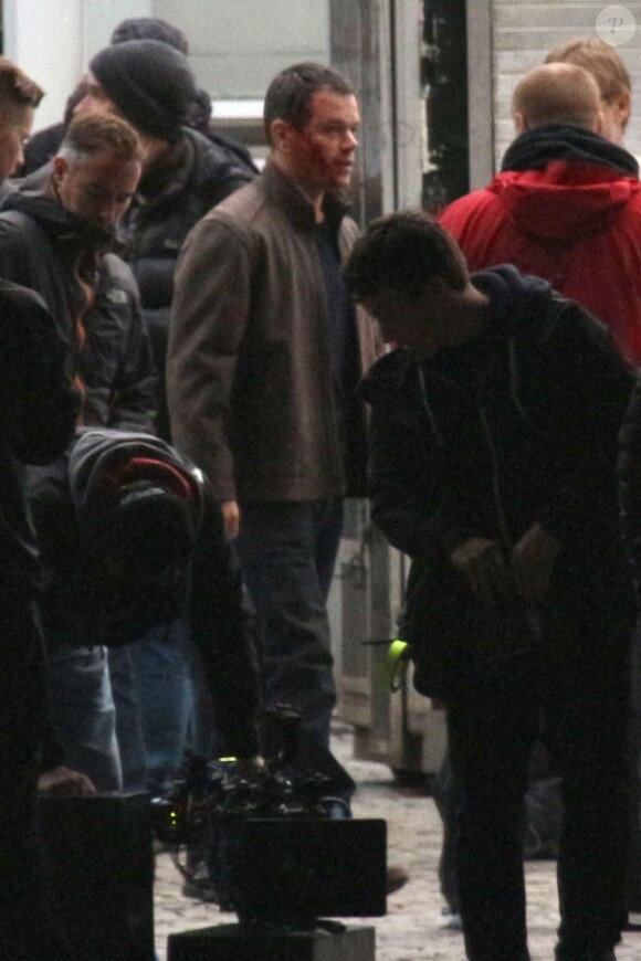 Matt Damon - Tournage du 5e épisode de la saga "Jason Bourne" à Londres le 11 novembre 2015.