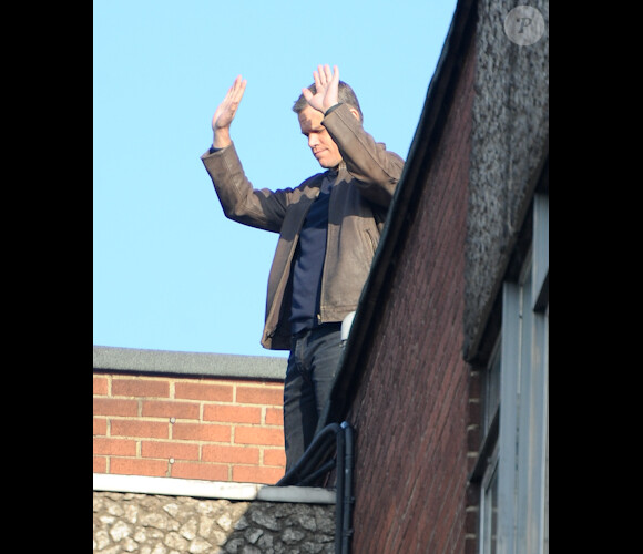 Matt Damon sur le tournage de "Jason Bourne 5" (titre provisoire) dans le quartier de Paddington à Londres, le 2 novembre 2015