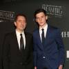Gad Elmaleh et son fils Noé - Gala du Lycée français de New York honorant l'humoriste, le 6 février 2016