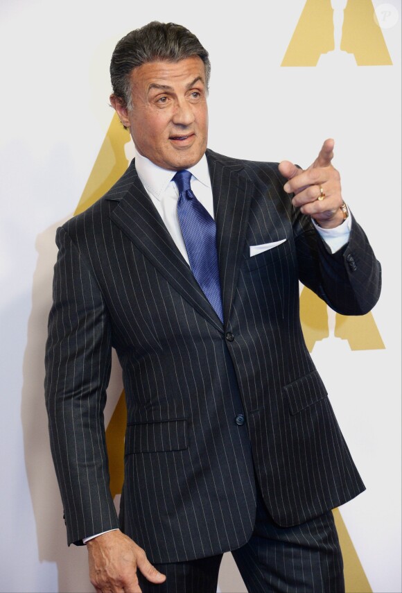 Sylvester Stallone lors du déjeuner des Oscars le 8 février 2016