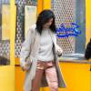 Kourtney Kardashian et sa soeur Kylie Jenner quittent le restaurant Serafina Meatpacking à New York, le 10 février 2016.