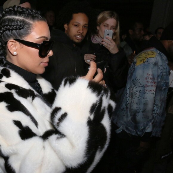 Kim Kardashian assiste à la soirée de lancement du Yeezy Season 2 Zine à New York. Le 10 février 2016.