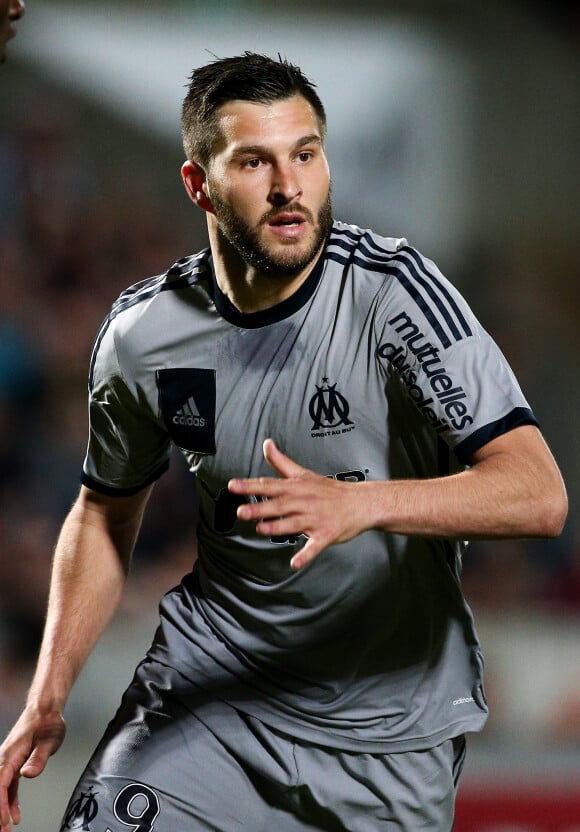 OM's Andre-Pierre Gignac during the French First football match, Girondins de Bordeaux (FCGB) Vs Olympique de Marseille (OM) at the Chaban-Delmas stadium in Bordeaux, southwestern France on April 12, 2015. Photo by Bernard-Salinier/ABACAPRESS.COM13/04/2015 - Bordeaux