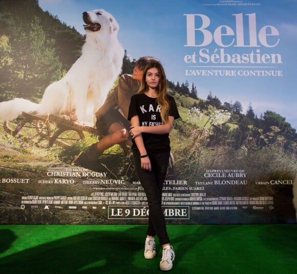 Exclusif - Thylane Blondeau pendant le photocall lors de l'avant-première du film "Belle et Sébastien : l'aventure continue" au Gaumont Opéra à Paris, le 29 novembre 2015. © Romuald Meigneux / Bestimage