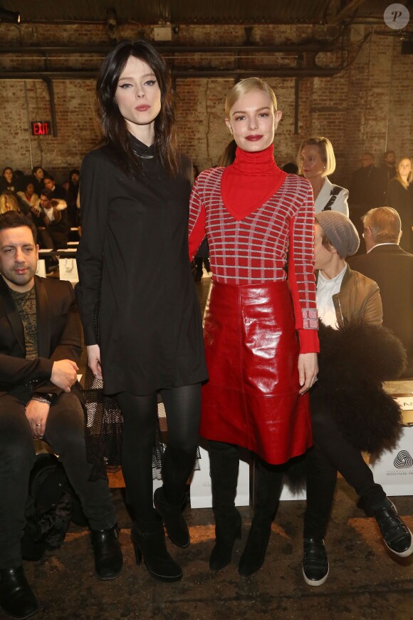 Coco Rocha et Kate Bosworth assistent au défilé des finalistes (suivi de l'annonce du lauréat) de l'International Woolmark Prize au Cedar Lake Events. New York, le 12 février 2016.