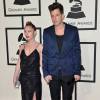 Mark Ronson et sa compagne Joséphine de La Baume lors des 58e Grammy Awards à Los Angeles le 15 février 2016