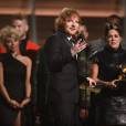 Ed Sheeran récompensé pour Thinking Out Loud lors des 58e Grammy Awards à Los Angeles le 15 février 2016