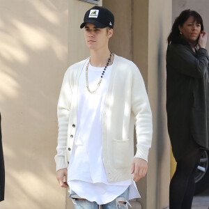 Justin Bieber est allé déjeuner avec Corey Gamble au restaurant The Bouchon à Beverly Hills, le 14 janvier 2016