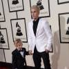Justin Bieber et son frère Jaxon lors des Grammy Awards à Los Angeles, le 15 février 2016