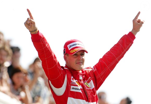 Michael Schumacher après sa victoire au Grand Prix d'Italie à Monza, le 10 septembre 2006
