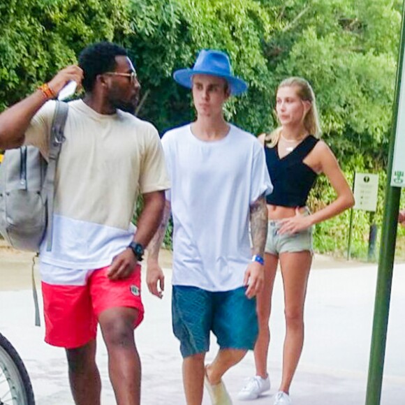 Exclusif - Justin Bieber et sa petite amie Hailey Baldwin en vacances au Mexique le 8 janvier 2016.