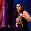 Charli XCX collects the Best British Solo Artist Award during the NME Awards 2016 with Austin, Texas at the O2 Brixton Academy in London, UK on February 17, 2016. Photo by Doug Peters/PA Photos/ABACAPRESS.COM18/02/2016 - London