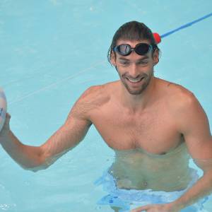 Camille Lacourt à la piscine Molitor de Paris, le 17 février 2016 © Veeren