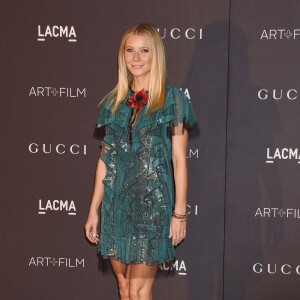 Gwyneth Paltrow (habillée à Gucci) lors du Gala "The LACMA 2015 Art+Film" en l'honneur de James Turrell et Alejandro Inarritu à Los Angeles, le 7 novembre 2015.07/11/2015 - Los Angeles