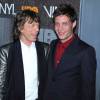 Mick Jagger et son fils James à la première de la série "Vinyl" au Ziegfeld Theatre à New York, le 15 janiver 2016.