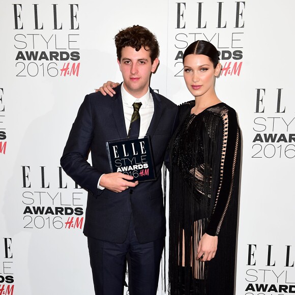 Bella Hadid et Jamie XX (auteur de l'album de l'année) - "Elle Style Awards 2016" au musée Tate Britain. Londres le 23 février 2016.
